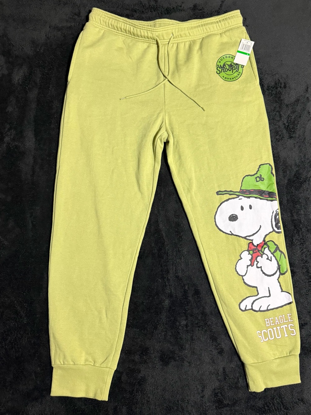 Peanuts Snoopy Beagle Scouts Graphic Jogger Sweatpants NWT